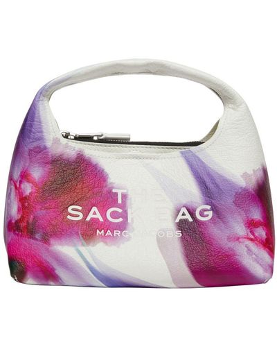 Marc Jacobs The Future Floral Leather Mini Sack Bag - Purple