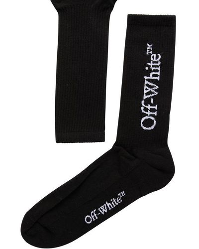 Off-White c/o Virgil Abloh Big Logo Bksh Mid Calf Socks - Black