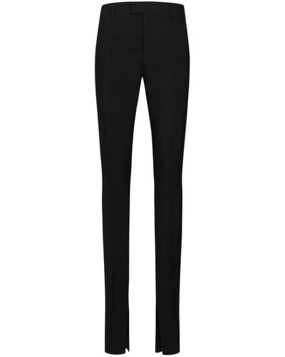 Ann Demeulemeester Wina Skinny Fit Trousers With Slit - Black