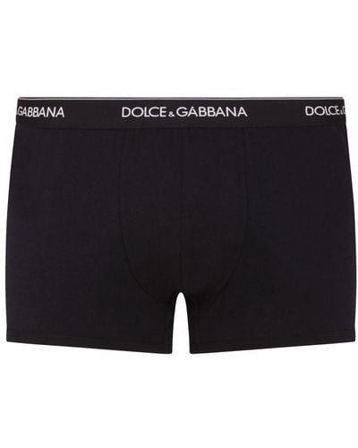 Dolce & Gabbana Stretch Cotton Boxers Two-Pack - Black