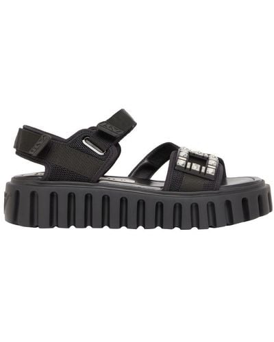 Roger Vivier Viv' Go-thick Trekky Sandals 35 - Black