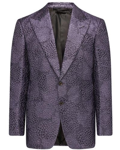 Tom Ford Jacquard Jacket - Purple