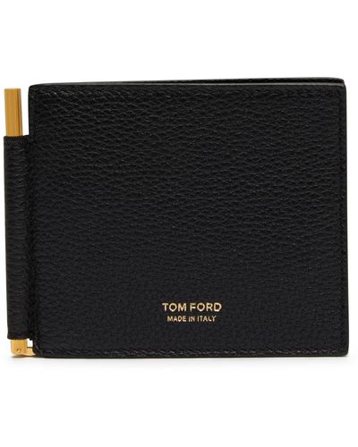 Tom Ford T line Money Clip Wallet - Schwarz
