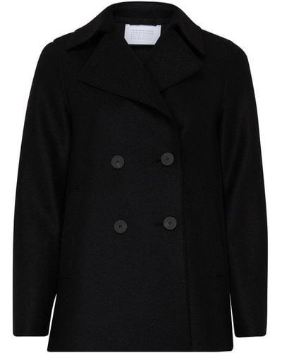 Harris Wharf London Felted Wool Coat - Black