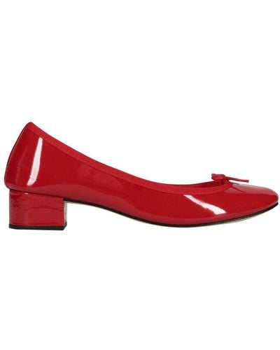 Repetto Camille Flat Ballets With Leather Sole - Red