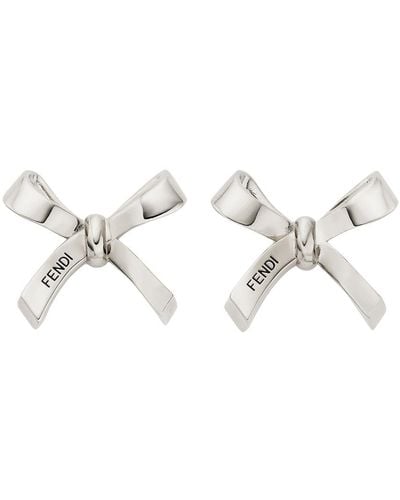 Fendi Bow Earrings - Metallic