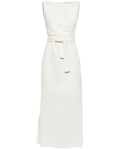 Brunello Cucinelli Fluid Dress - White