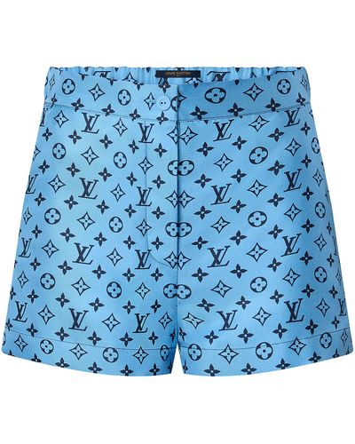 Louis Vuitton Mini-short de pyjama Sky Monogram - Bleu