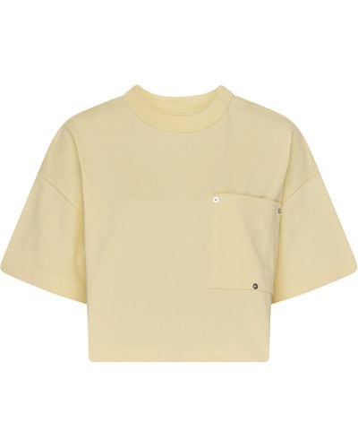 Bottega Veneta T-shirt court en jersey avec poche V - Neutre
