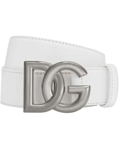 Dolce & Gabbana Logo Belt - Grey