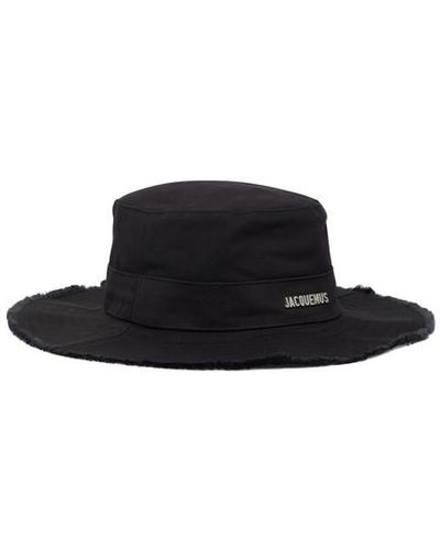 Jacquemus Le Bob Artichaut Cotton-twill Sun Hat - Black