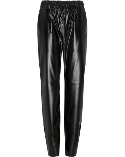 Kassl Pantalon en coton enduit - Noir