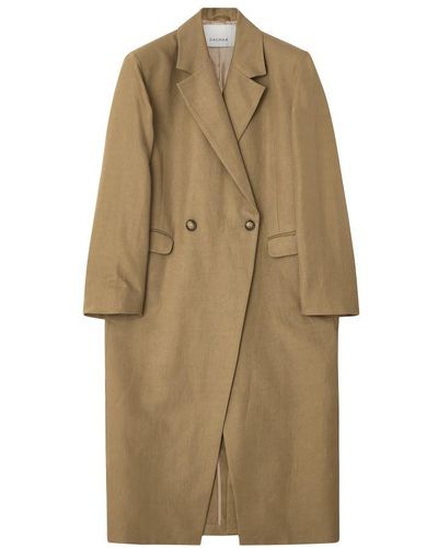 House of Dagmar Double Breasted Coat - Natural
