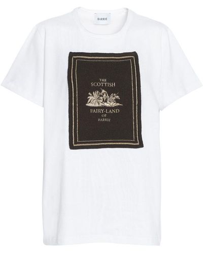 Barrie T-Shirt With Printed Cashmere Patch - Black
