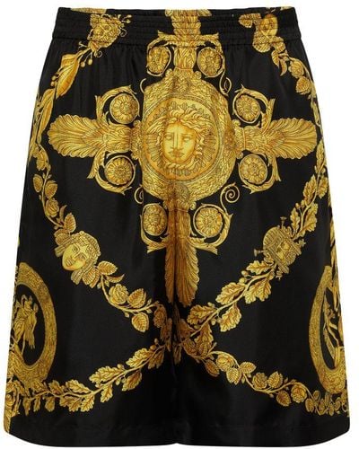 Versace Heritage Print Shorts - Yellow