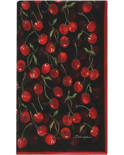 Dolce & Gabbana Seidenhemd mit Kirschen-Print - Rot