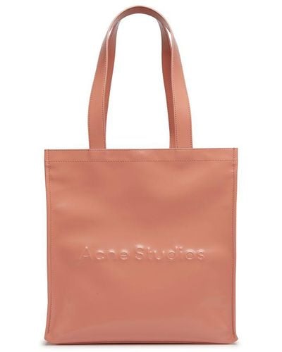 Acne Studios Tote Bag With Logo - Pink