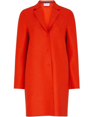 Harris Wharf London Cocoon coat in felted wool - Rot