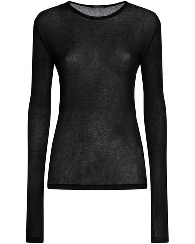 Ann Demeulemeester Fiene Slim Fit Long Sleeves T-Shirt - Black