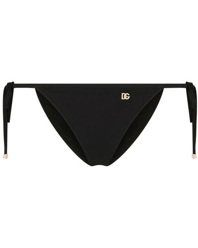 Dolce & Gabbana String Bikini Bottoms - Black
