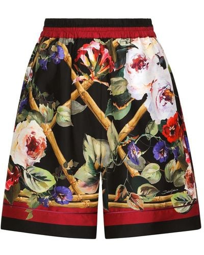 Dolce & Gabbana Twill Pyjama Shorts - Red