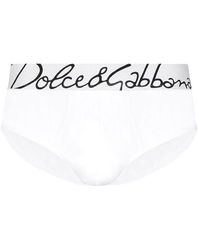 Dolce & Gabbana Stretch Cotton Brando Briefs - White