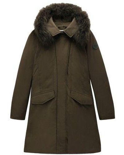 Woolrich Modern Vail Parka With Detachable Cashmere Fur - Green