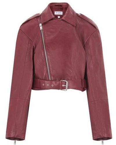 Musier Paris Leather Jacket Kelly - Red