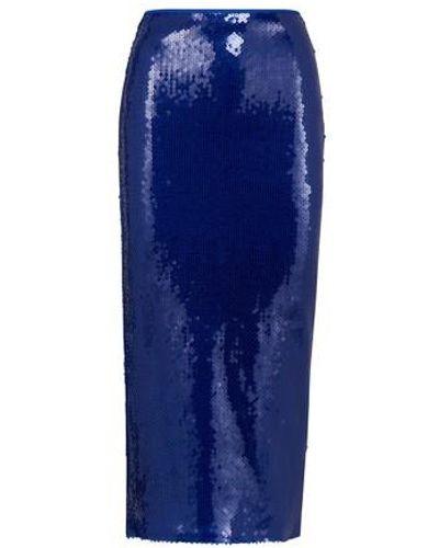 David Koma Sequin Skirt - Blue