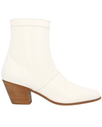 Celine Cubaine Ankle Boots - White