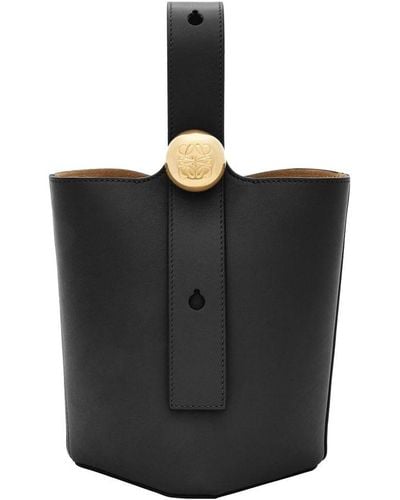 Loewe Mini Pebble Bucket Bag - Black