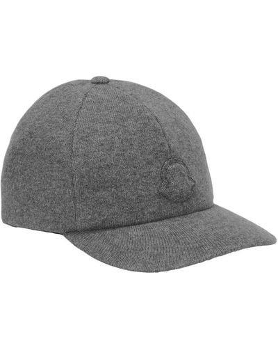 Moncler Cashmere-blend Baseball Cap - Gray