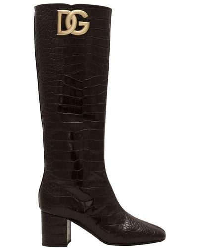 Dolce & Gabbana Calfskin Boots - Black