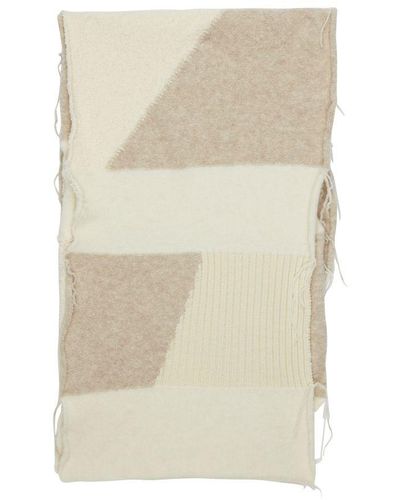 Rohe Patchwork Knitted Scarf - Natural