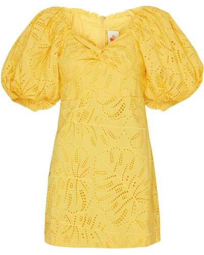 FARM Rio Mini robe - Jaune