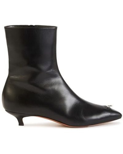 Marni Pointed Ankle Boots - Black