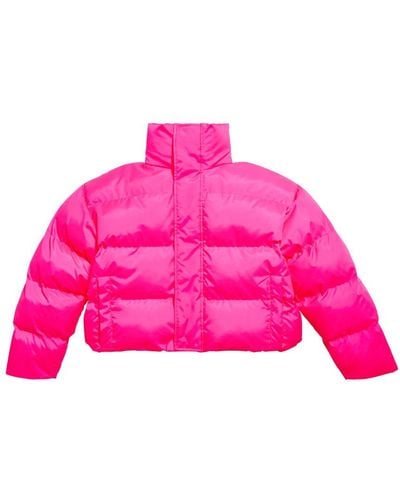 Balenciaga Neon Puffer Jacket - Pink
