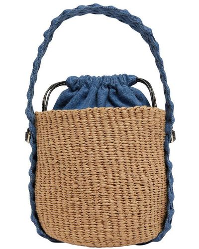 Chloé Woody Bucket Bag - Blue