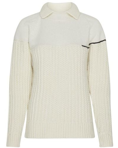 Victoria Beckham Collar Detail Sweater - White