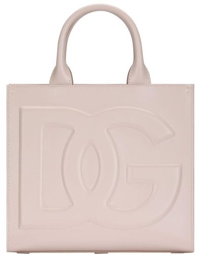 Dolce & Gabbana Small Calfskin Dg Daily Shopper - Pink