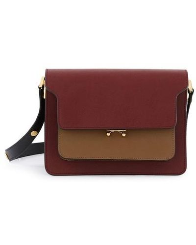 Marni Trunk Bag In Smooth Calfskin - Red