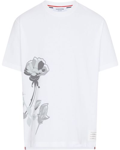 Thom Browne Kurzarm-T-Shirt Hector - Weiß
