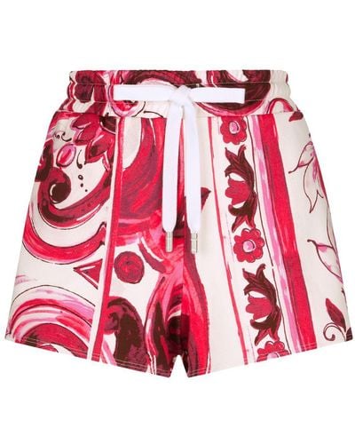 Dolce & Gabbana Jersey Shorts - Red