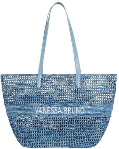 Vanessa Bruno Raffia Basket - Blue