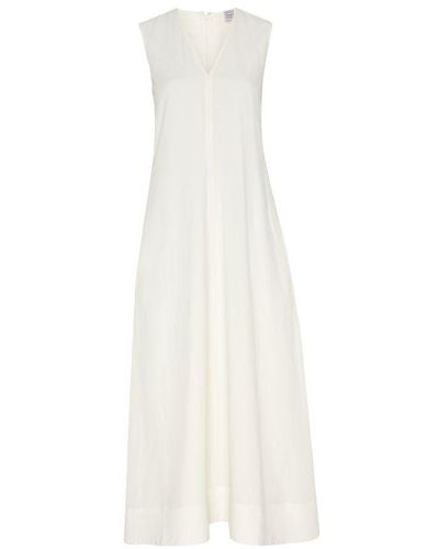 Totême V-Neck Dress - White