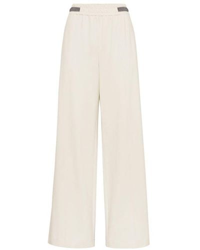 Brunello Cucinelli Light Fleece Trousers - White