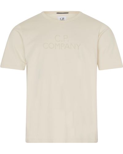 C.P. Company T-shirt en jersey mercerisé 30/2 avec logo - Blanc