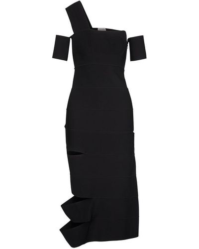 Alexander McQueen Bandage Midi Dress - Black