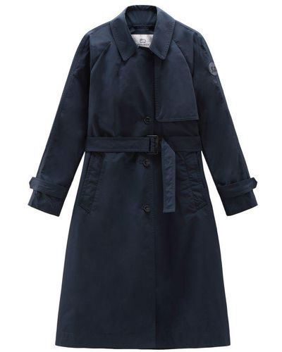 Woolrich Trench Coat - Blue