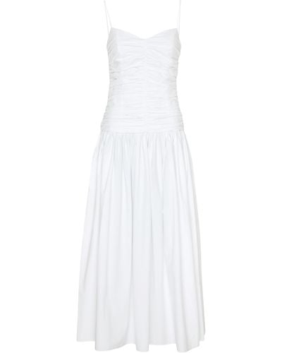 Matteau Kleid mit geraffter Taille - Weiß